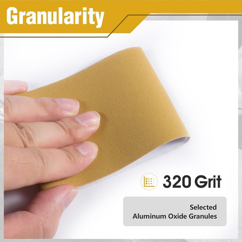 Shawya PSA Longboard Sandpaper 320-Grit 2-3/4in x 20 Yards Self Adhesive Stickyback PSA Sandpaper Roll PSA Sand Paper Rolls Aluminum Oxide Longboard Sand Paper Sanding Sheet - Image 3